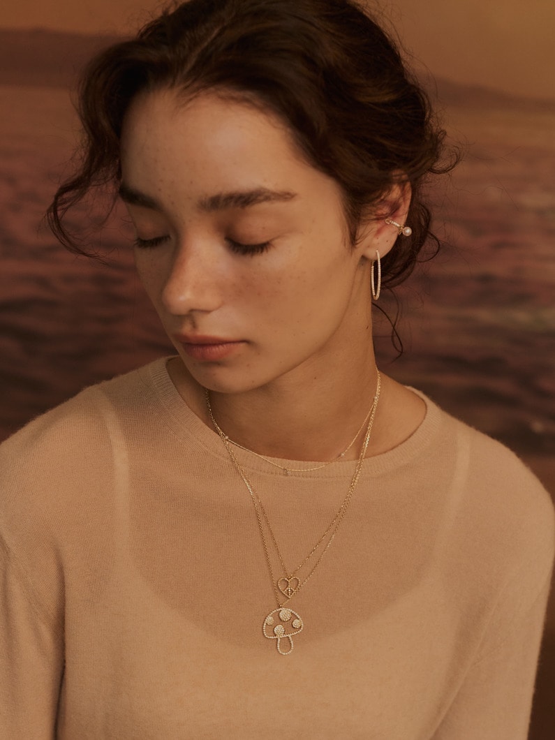 キノコ ネックレス 詳細画像 gold 6