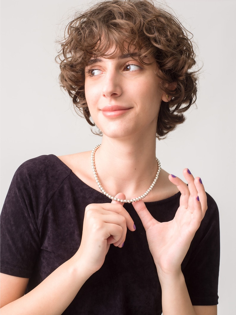 ナバホパール ネックレス（6mm/16inch） 詳細画像 silver 3