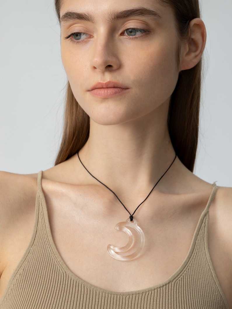 オープン ムーン ネックレス 詳細画像 clear 1