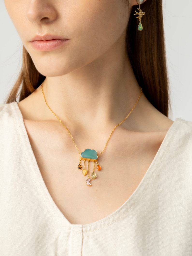 クラウド＆レイン チェーン ネックレス（ブルー） 詳細画像 blue 4