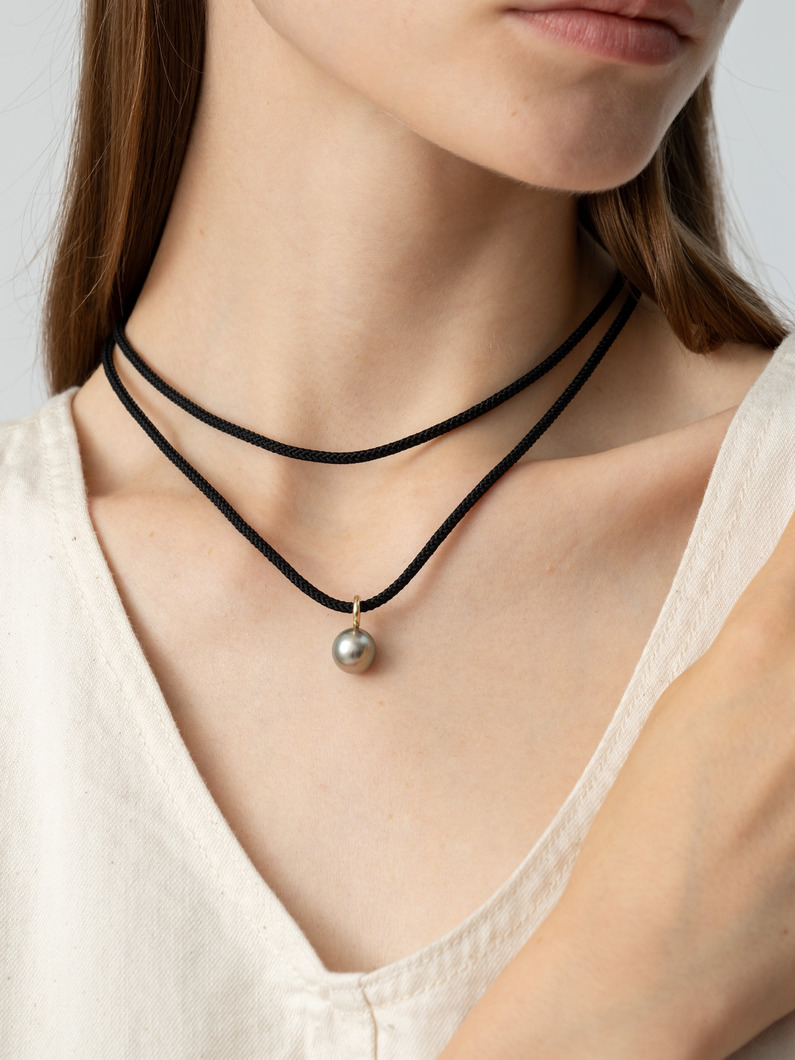 タヒチアンパール コードネックレス 詳細画像 yellow gold 2