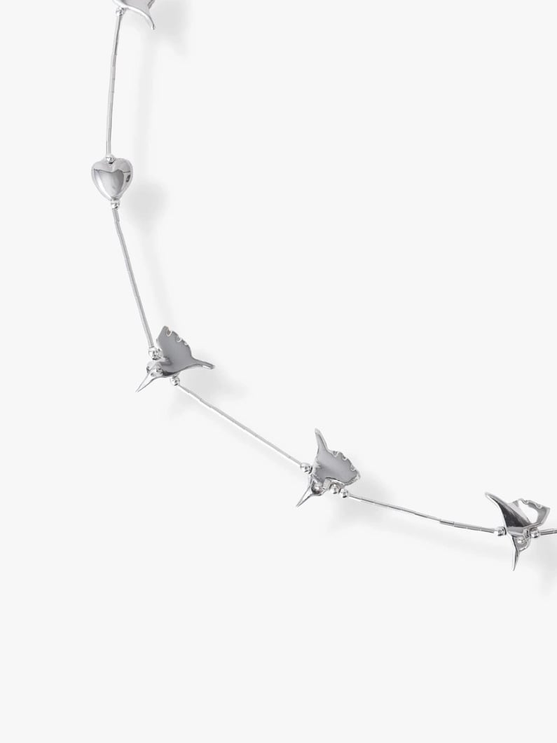 ハミングバード＆ハート ネックレス 詳細画像 silver 1