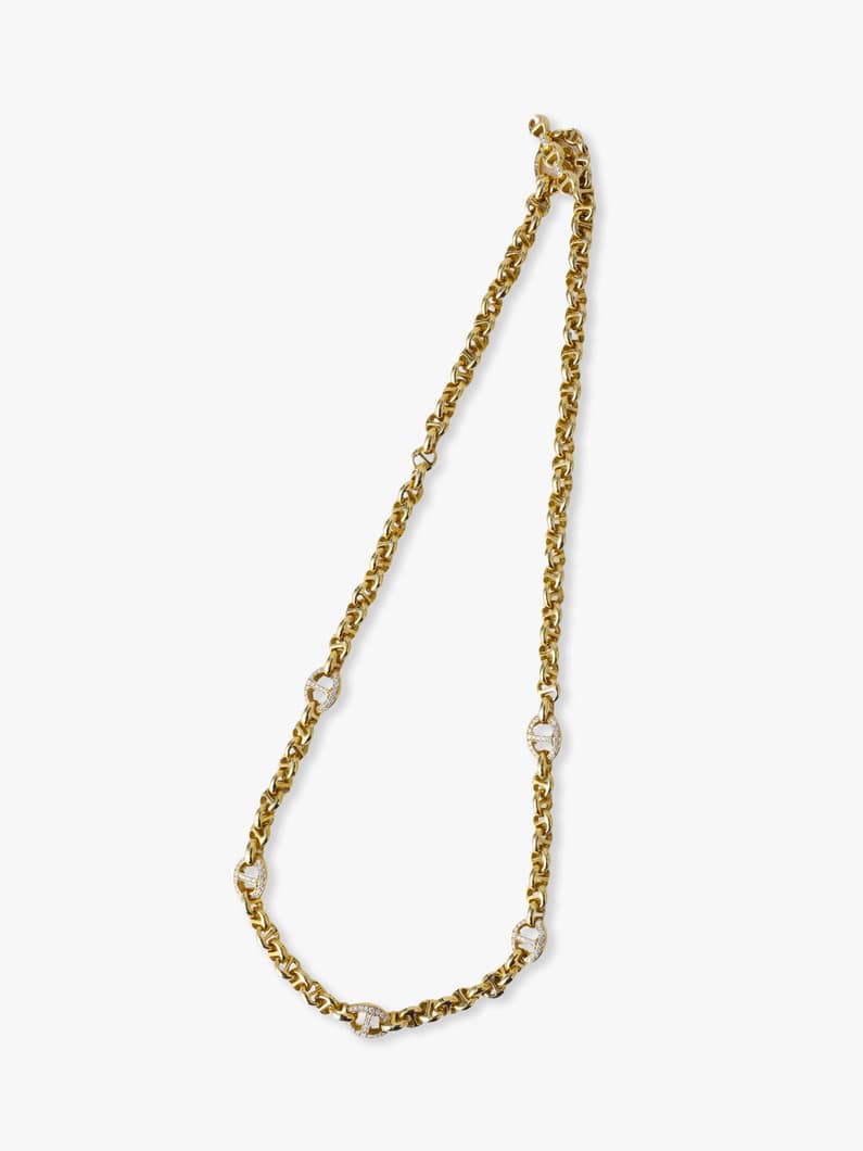 オープンリンク ダイヤモンド ネックレス（5mm/20inch） 詳細画像 yellow gold 1