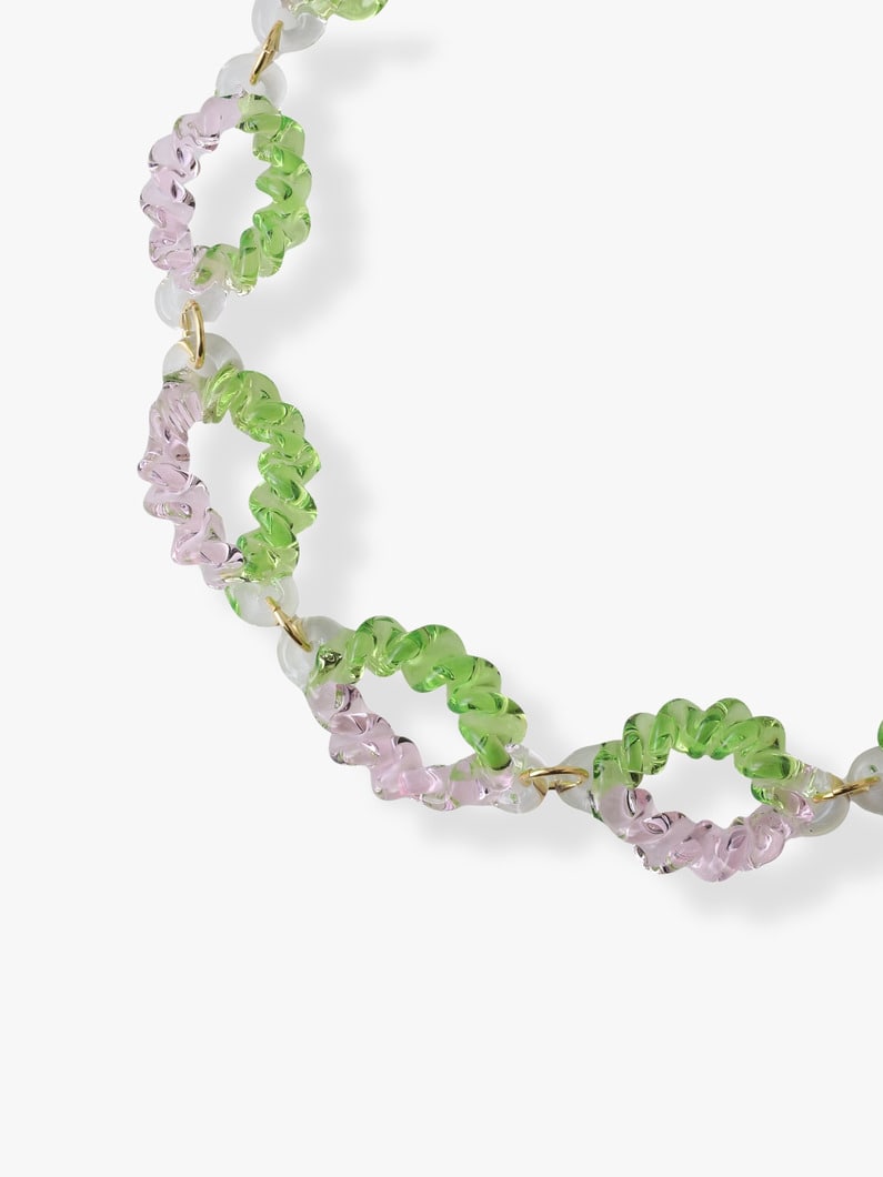 ツイスト サークル ネックレス 詳細画像 green 1