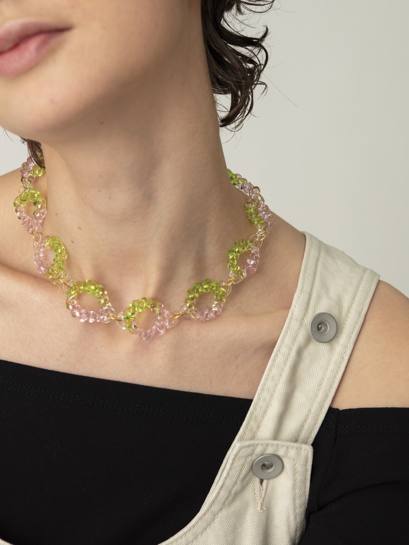 ツイスト サークル ネックレス 詳細画像 green 1