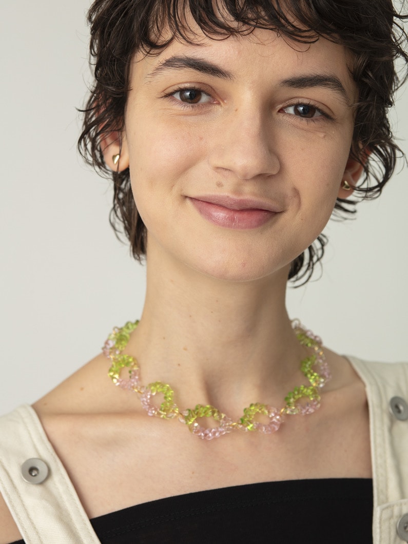 ツイスト サークル ネックレス 詳細画像 green 2