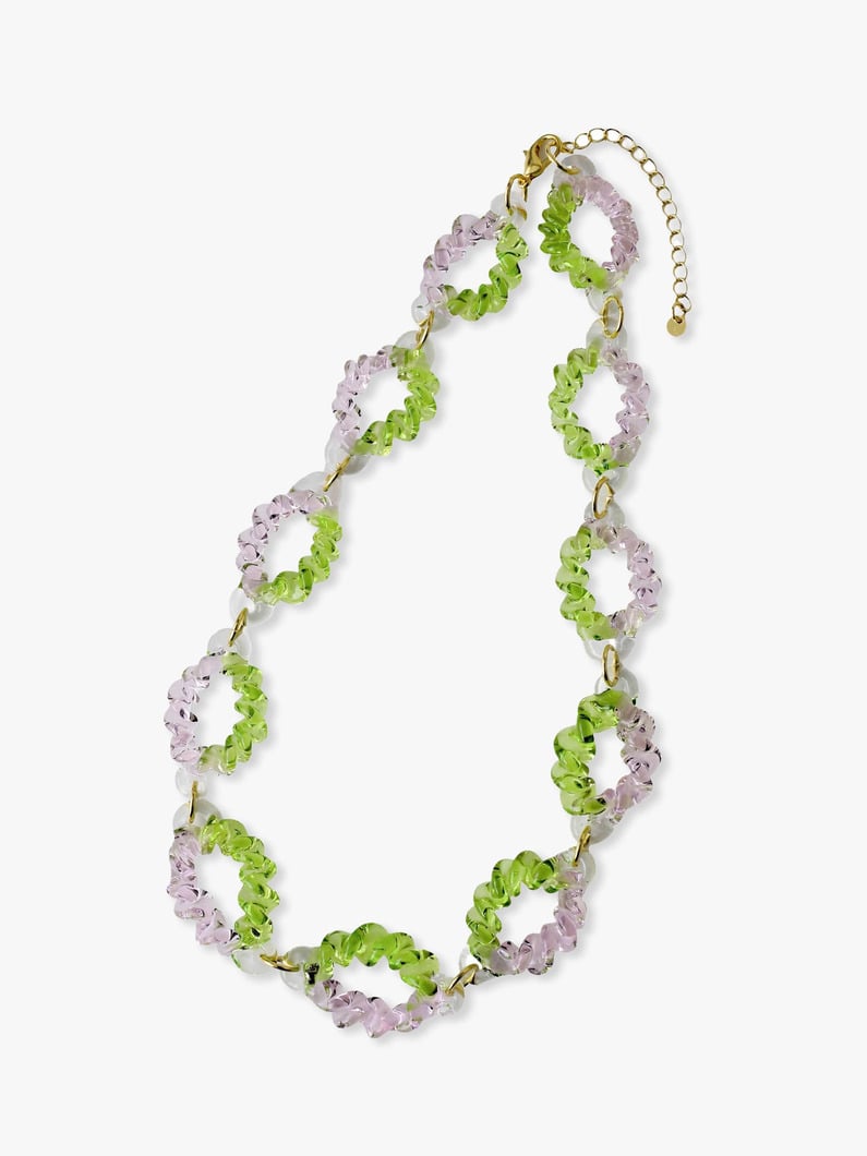 ツイスト サークル ネックレス 詳細画像 green 3