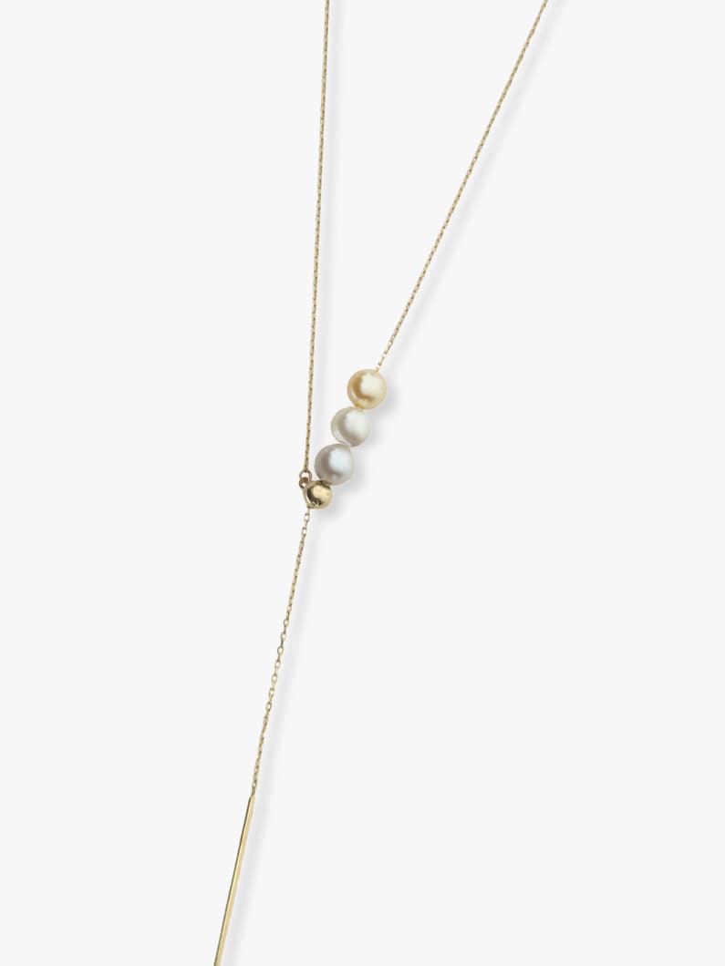 キャンディーカラー アコヤパール ラリアットネックレス 詳細画像 yellow gold 1
