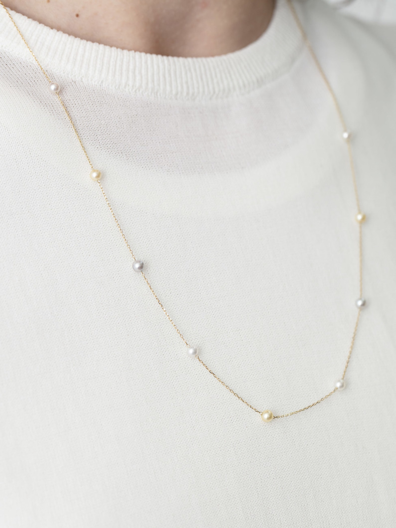 キャンディーカラーパール ロングネックレス 詳細画像 yellow gold 1