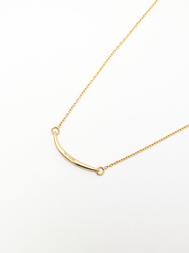 リーフ ダイヤモンド ライン ネックレス（ゴールド/スモール） 詳細画像 yellow gold 3