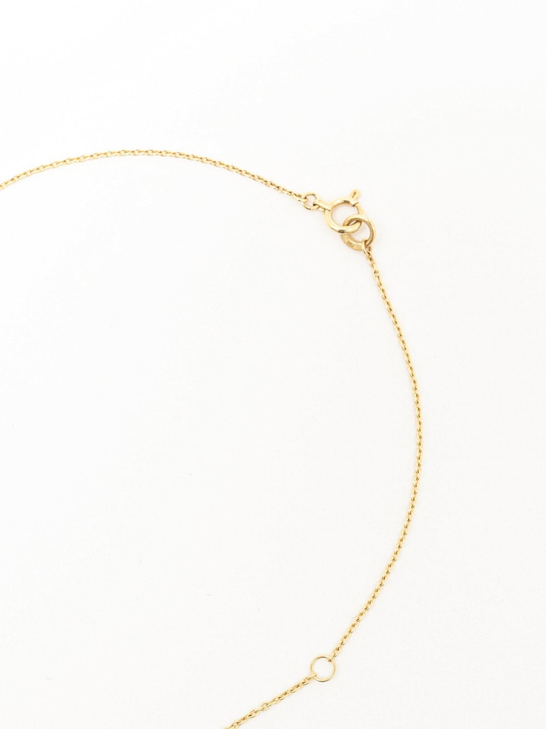 リーフ ダイヤモンド ライン ネックレス（ゴールド/スモール） 詳細画像 yellow gold 5