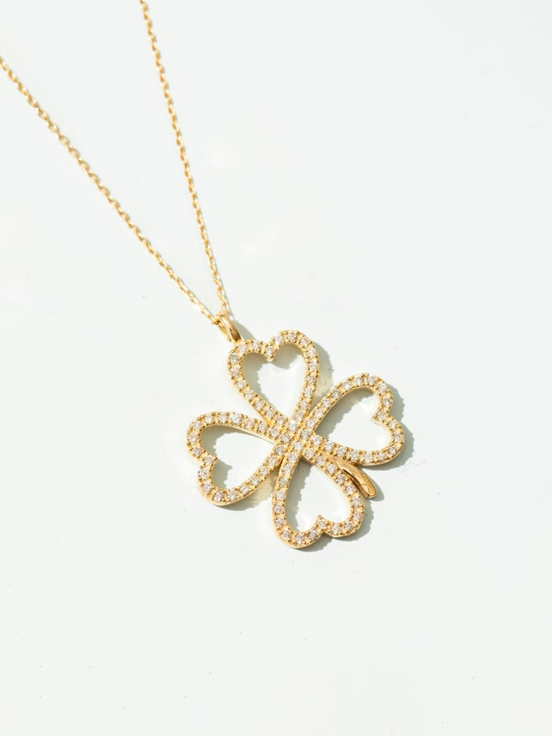 クローバー オープンワーク ネックレス 詳細画像 gold 1