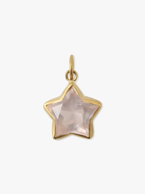 Star Pendant Top (rose quartz) 詳細画像 gold