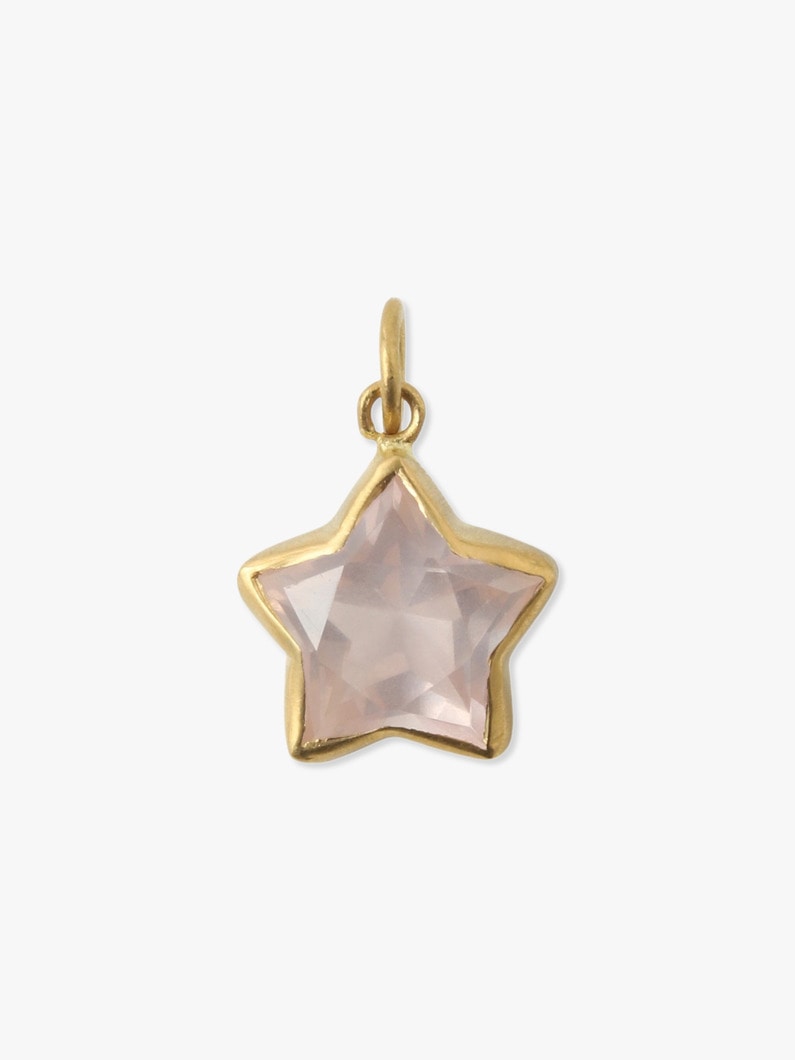 Star Pendant Top (rose quartz) 詳細画像 gold 1