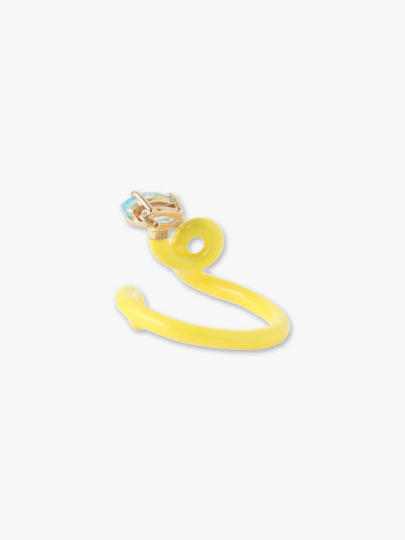 Baby Vine Tendril Ring (yellow enamel＆topaz) 詳細画像 yellow 2