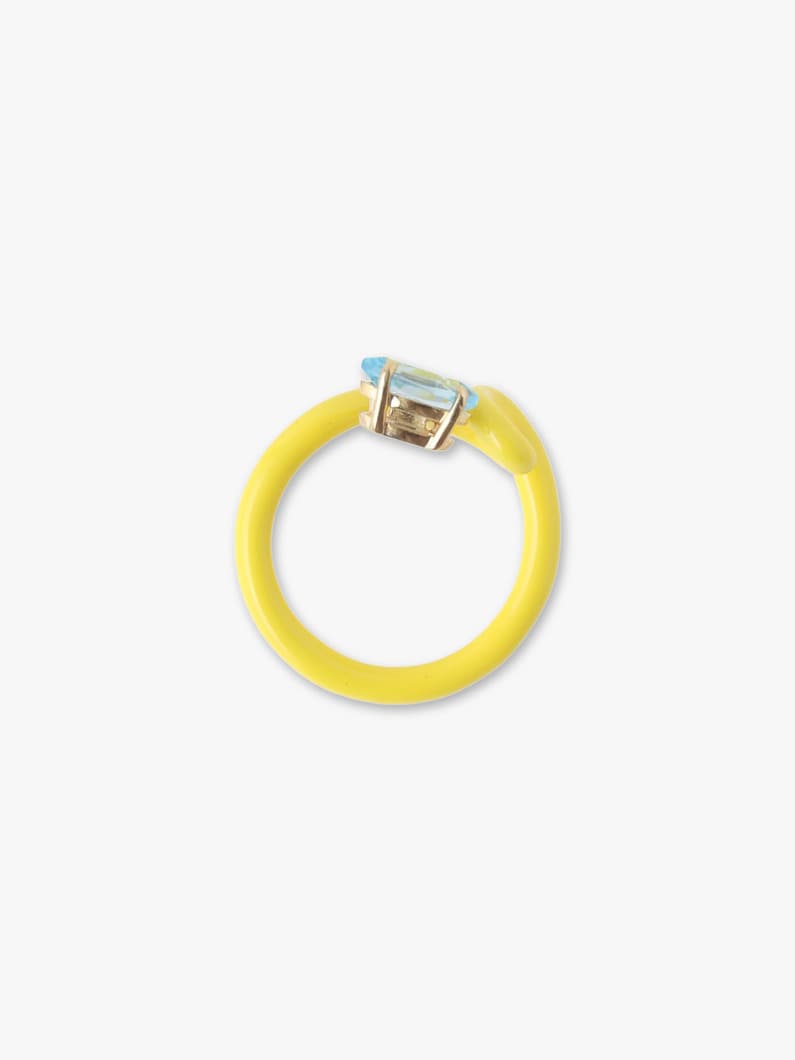 Baby Vine Tendril Ring (yellow enamel＆topaz) 詳細画像 yellow 3