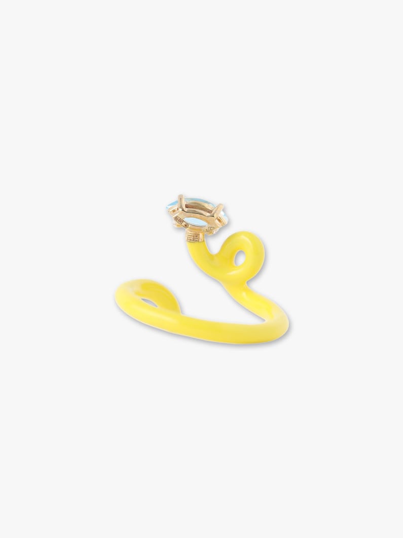 Baby Vine Tendril Ring (yellow enamel＆topaz) 詳細画像 yellow 4