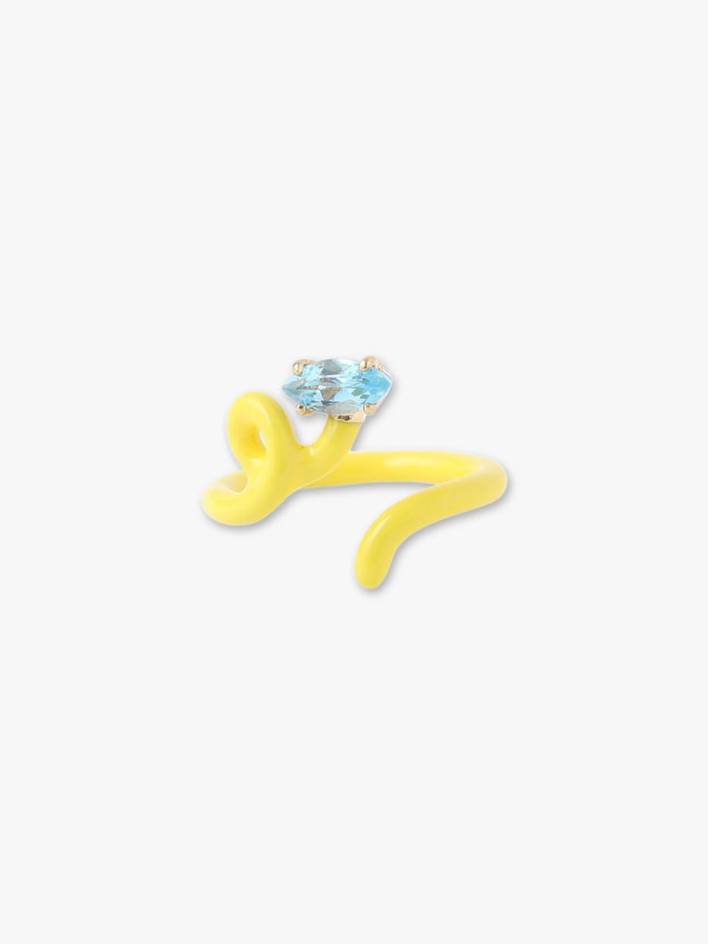 Baby Vine Tendril Ring (yellow enamel＆topaz) 詳細画像 yellow 1