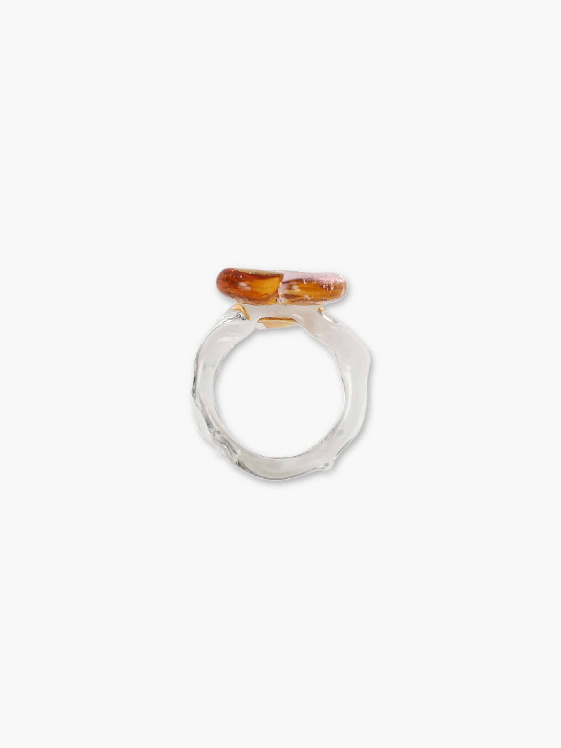 Brown Heart Glass Ring｜LEVENS JEWELS(レヴェンスジュエルズ)｜Ron