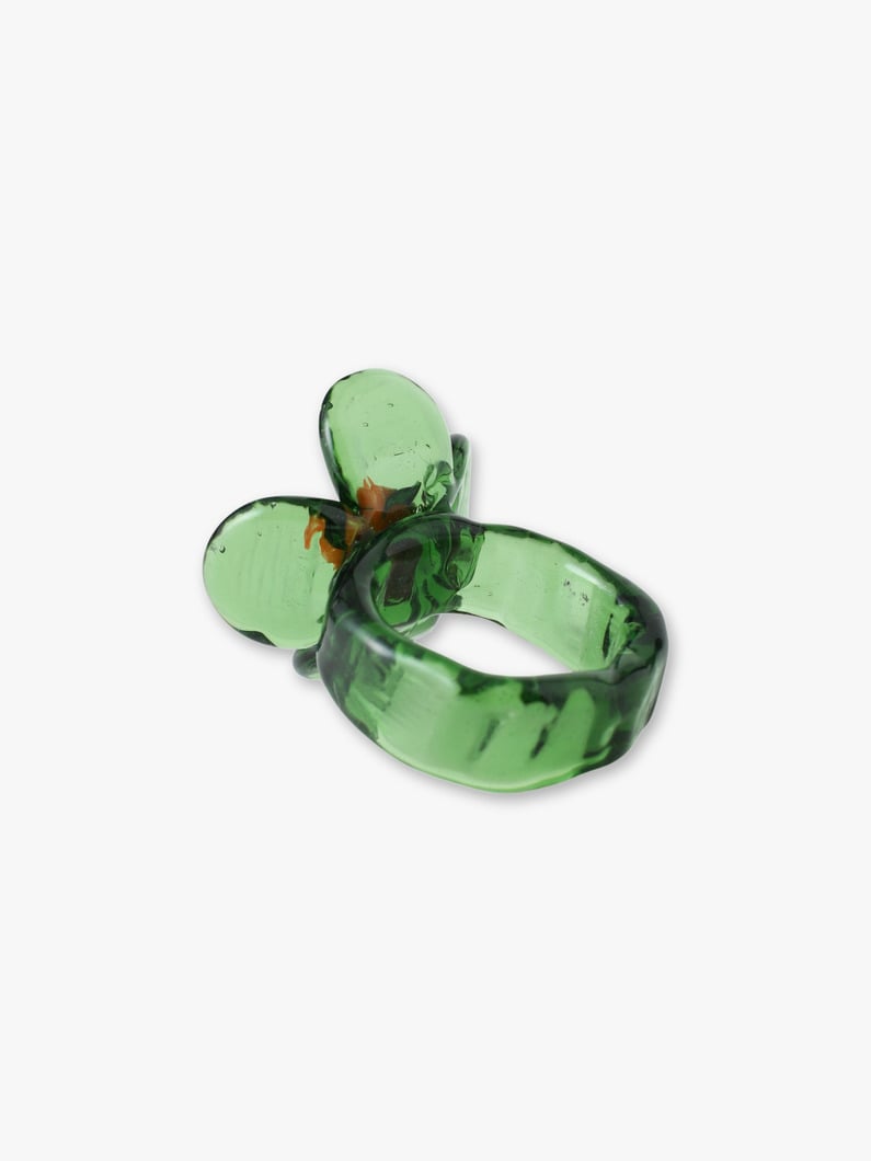 Flower Glass Ring (green) 詳細画像 green 2