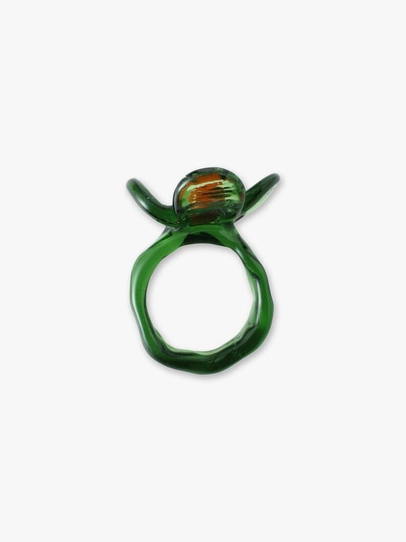 Flower Glass Ring (green) 詳細画像 green 3