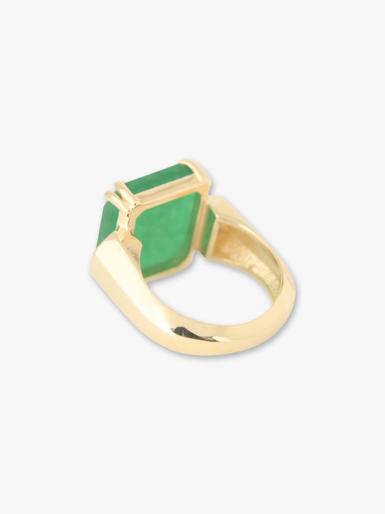 Large Jade Ring 詳細画像 yellow gold 2