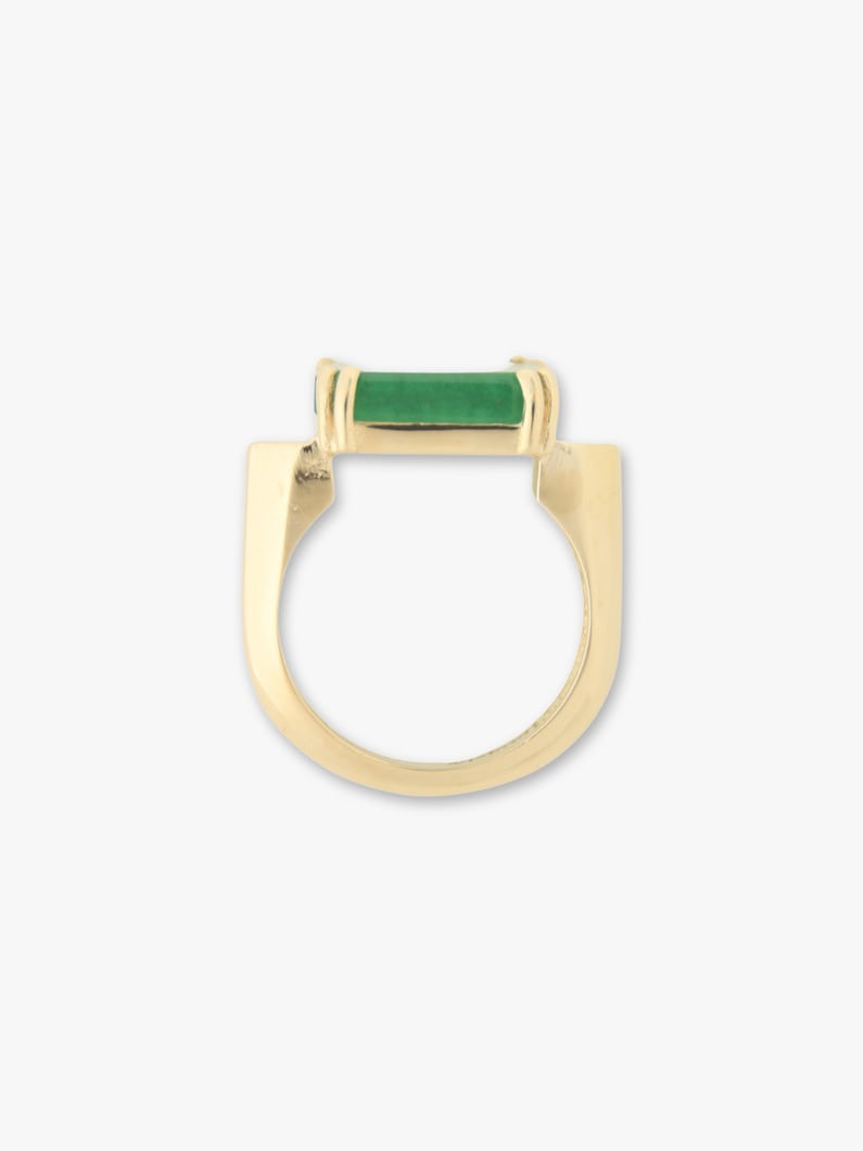 Large Jade Ring 詳細画像 yellow gold 3