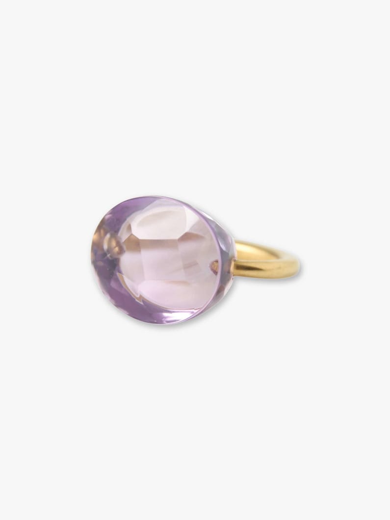 Cabochon Ring (amethyst) 詳細画像 gold 1