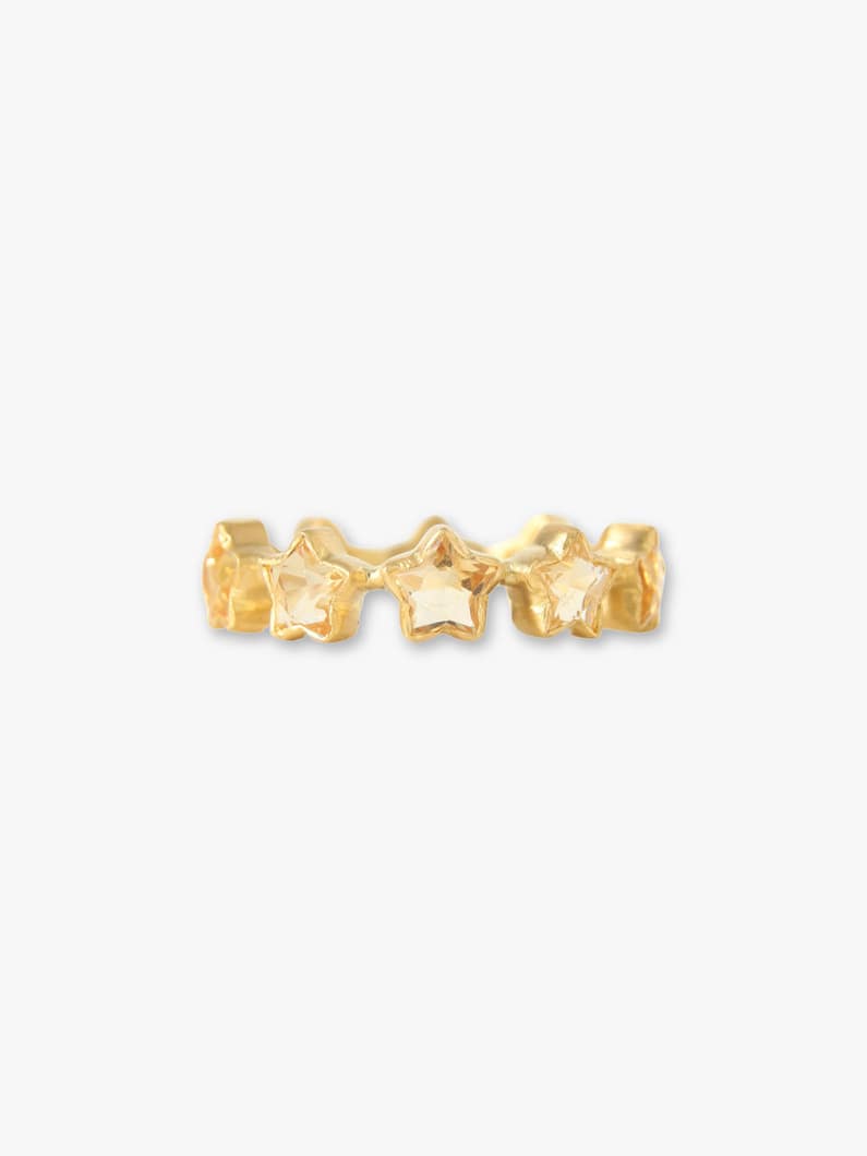 Small Star Band Ring (citrine) | リング 詳細画像 gold 2