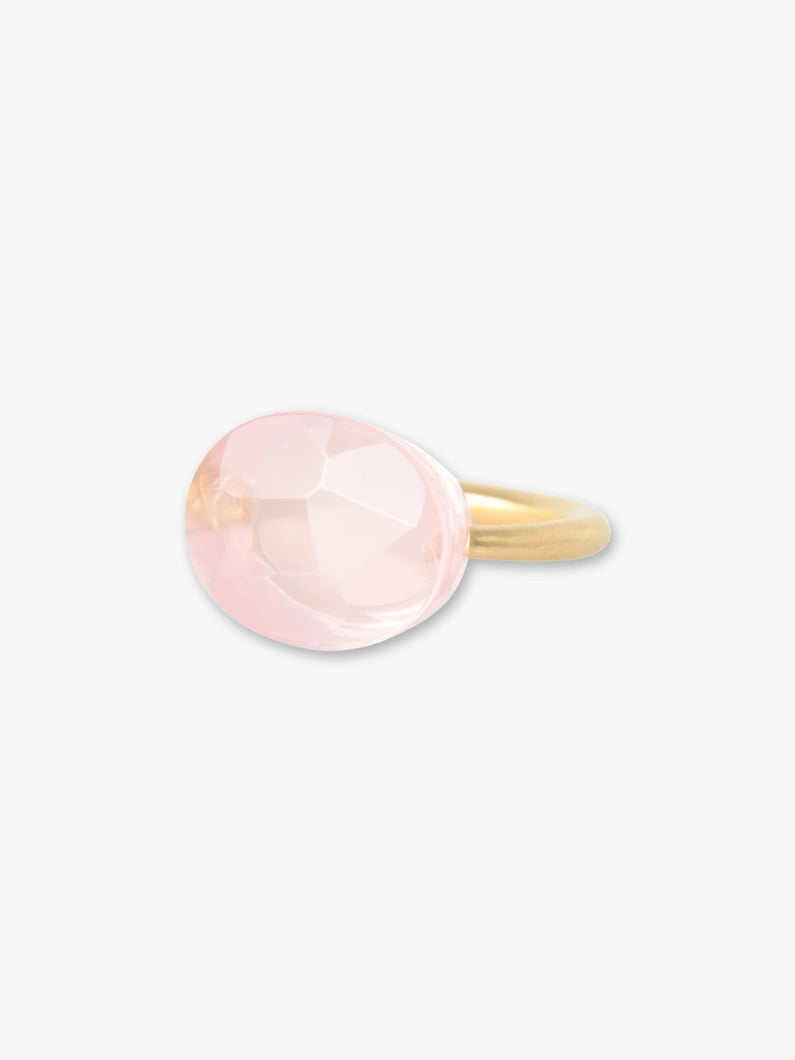 Cabochon Ring (rose quartz) 詳細画像 gold 1