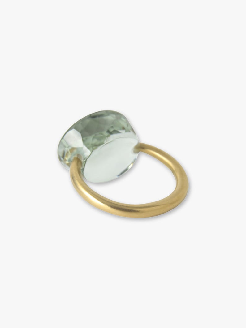 Cabochon Ring (green quartz/19.7ct) | リング 詳細画像 gold 2