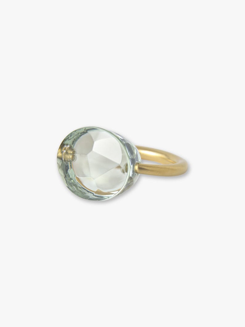 Cabochon Ring (green quartz/19.7ct) | リング 詳細画像 gold 1