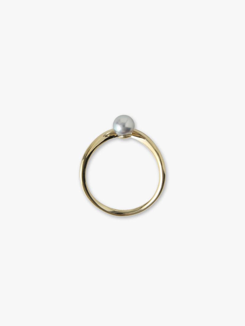 Wave Gray Akoya Pearl Ring 詳細画像 yellow gold 3