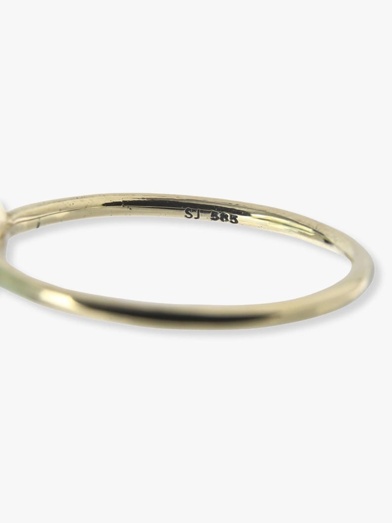 デイジー フラワー スモールリング（アクアマリン/アパタイト） 詳細画像 yellow gold 4