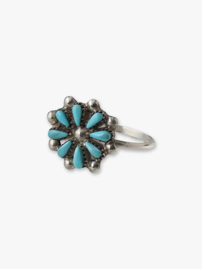 ターコイズ ミニフラワー リング 詳細画像 turquoise 1