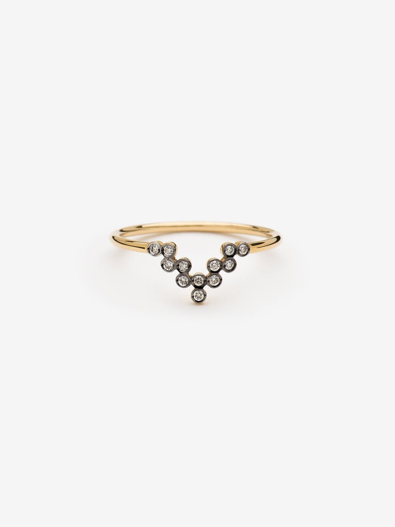 V ダイヤモンド リング 詳細画像 yellow gold 1