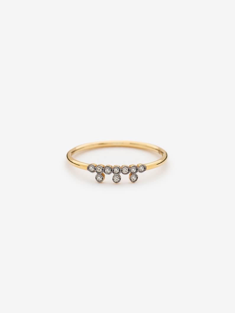 テン ダイヤモンド リング 詳細画像 yellow gold 1