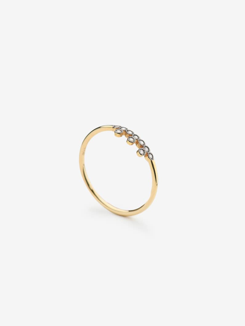 テン ダイヤモンド リング 詳細画像 yellow gold 2