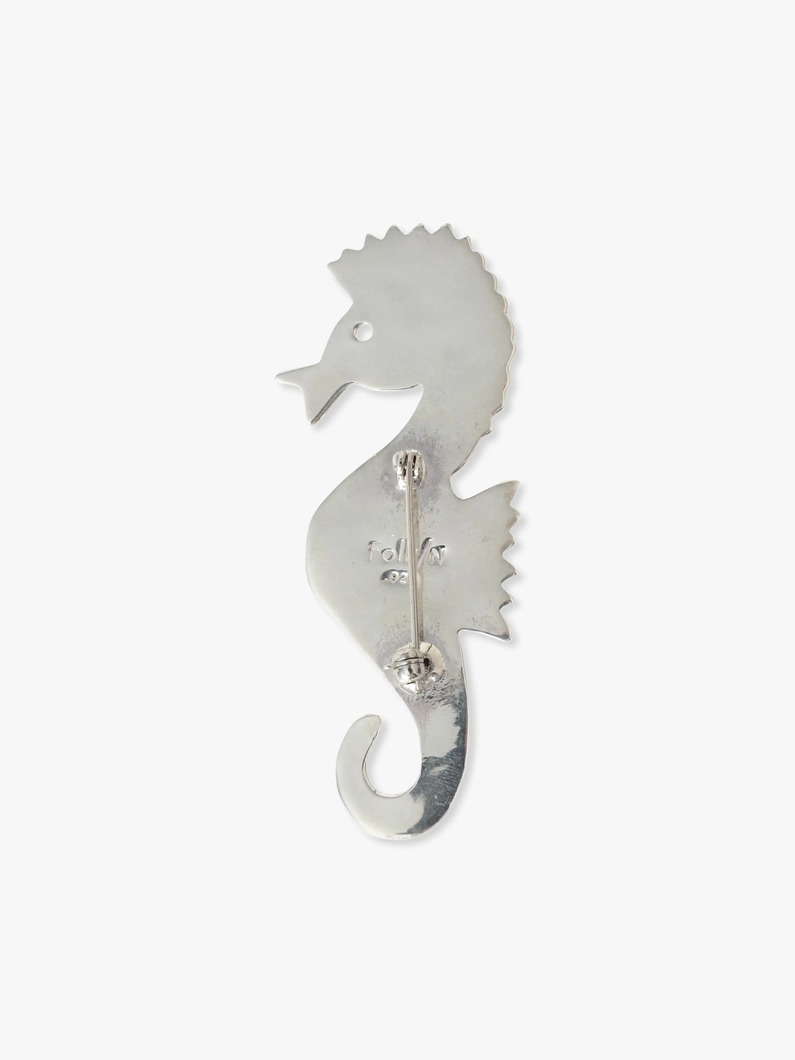 シーホース ブローチ（クリスタル） 詳細画像 silver 1
