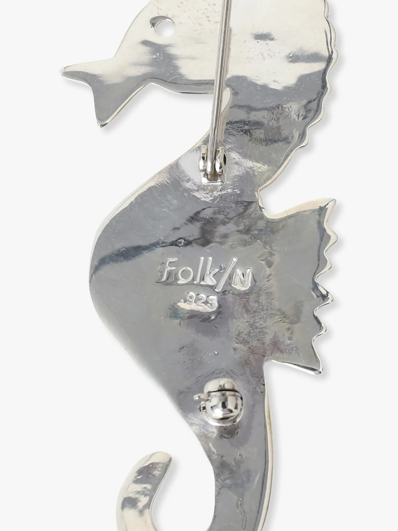 シーホース ブローチ（クイーンコンクシェル） 詳細画像 silver 2