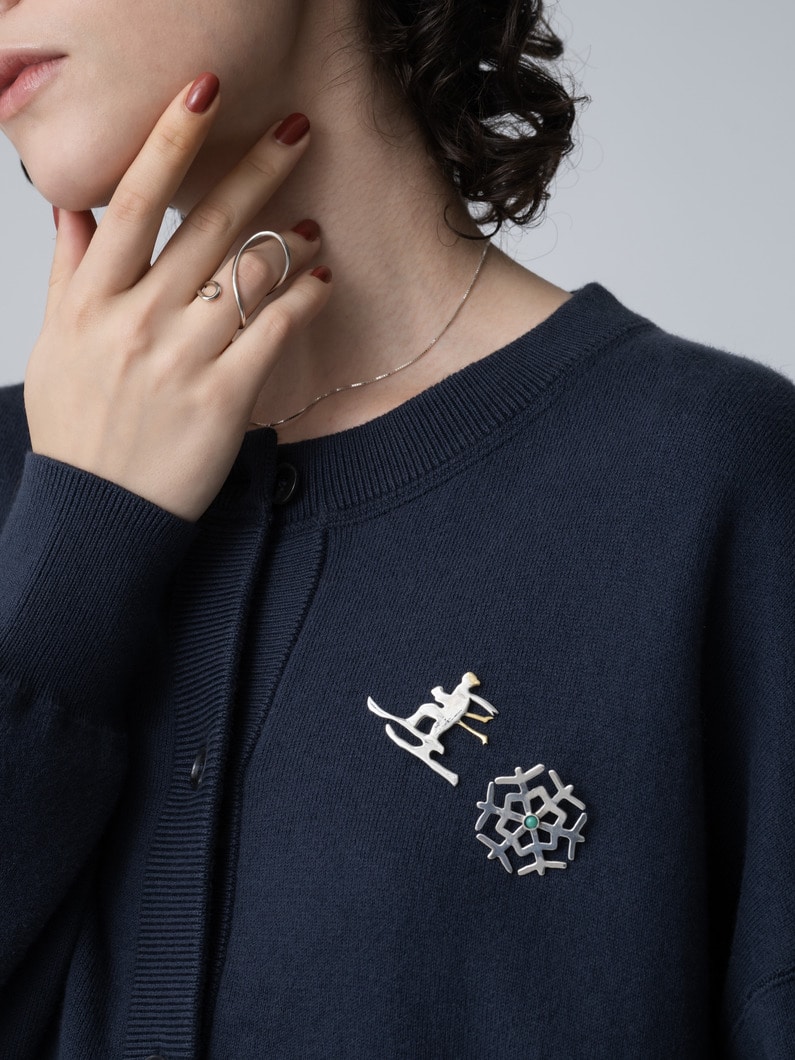 スノーフレーク ブローチ 詳細画像 silver 5
