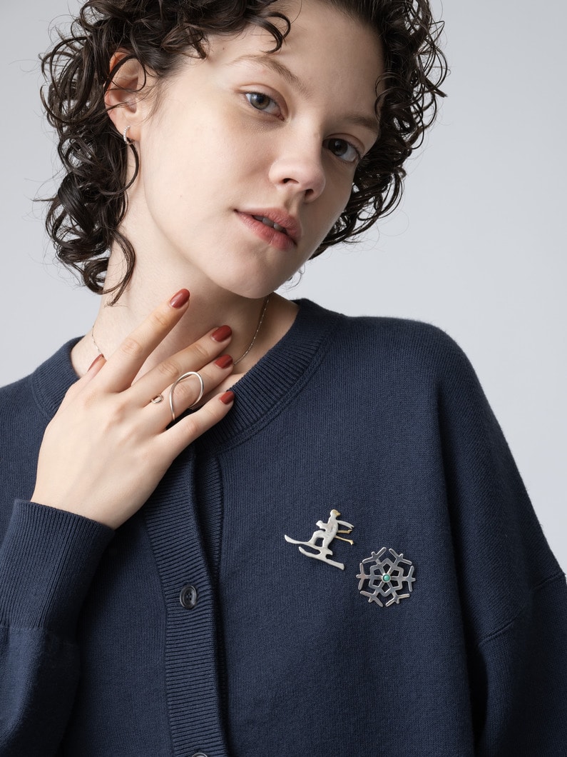 スノーフレーク ブローチ 詳細画像 silver 3