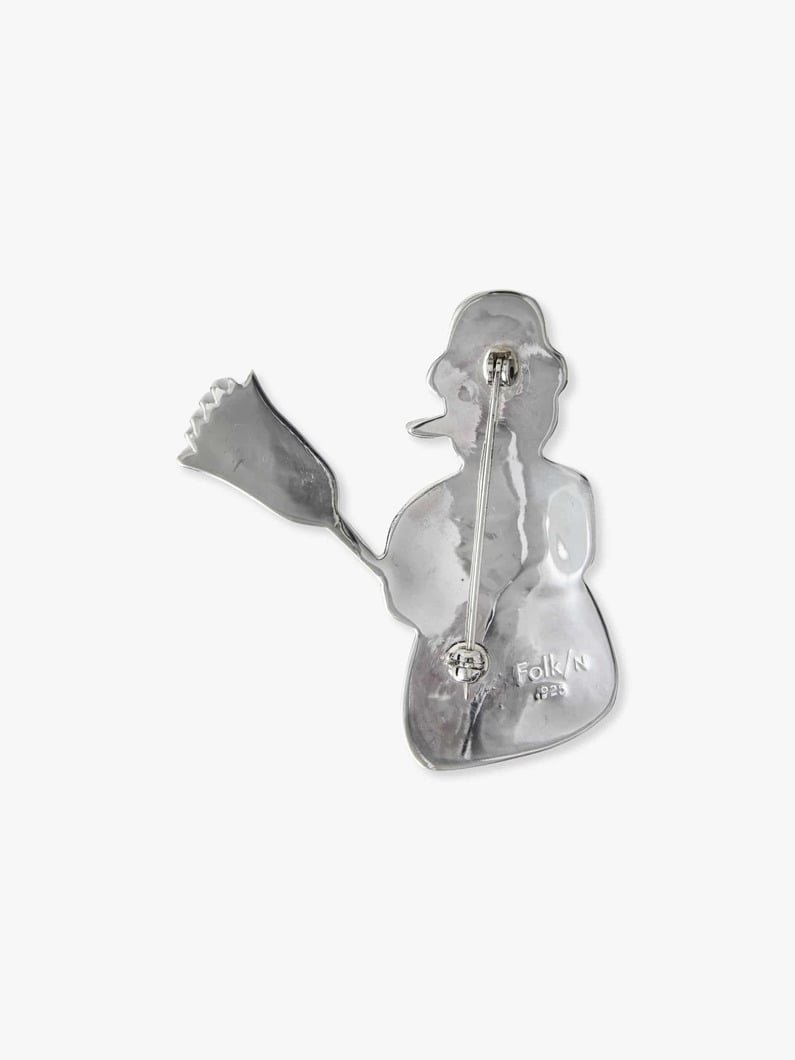 スノーマン ブローチ 詳細画像 silver 1