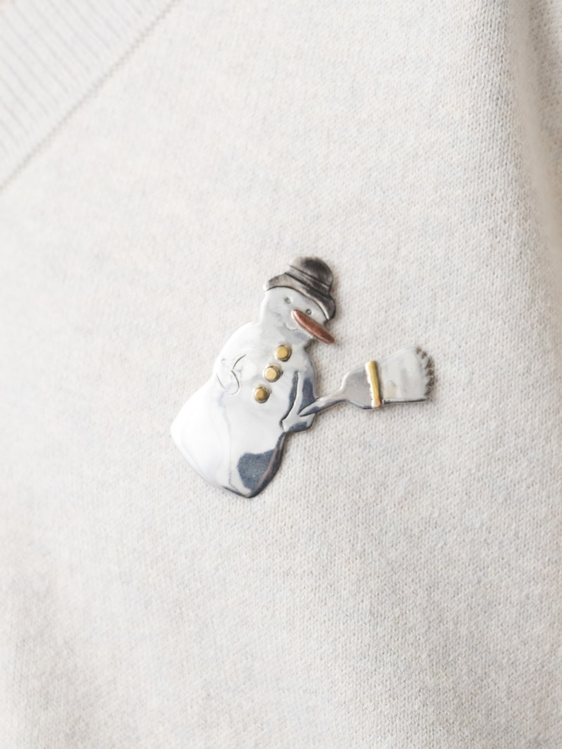 スノーマン ブローチ 詳細画像 silver 2