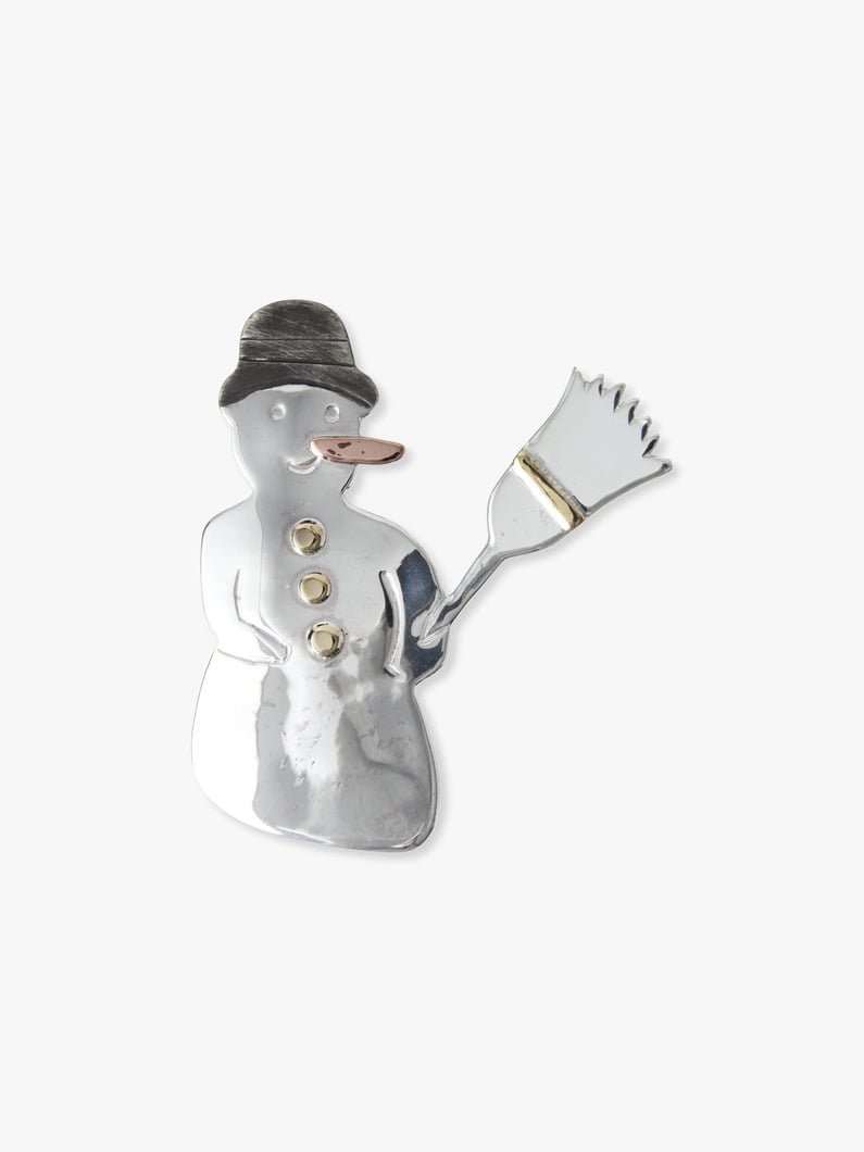 スノーマン ブローチ 詳細画像 silver 4