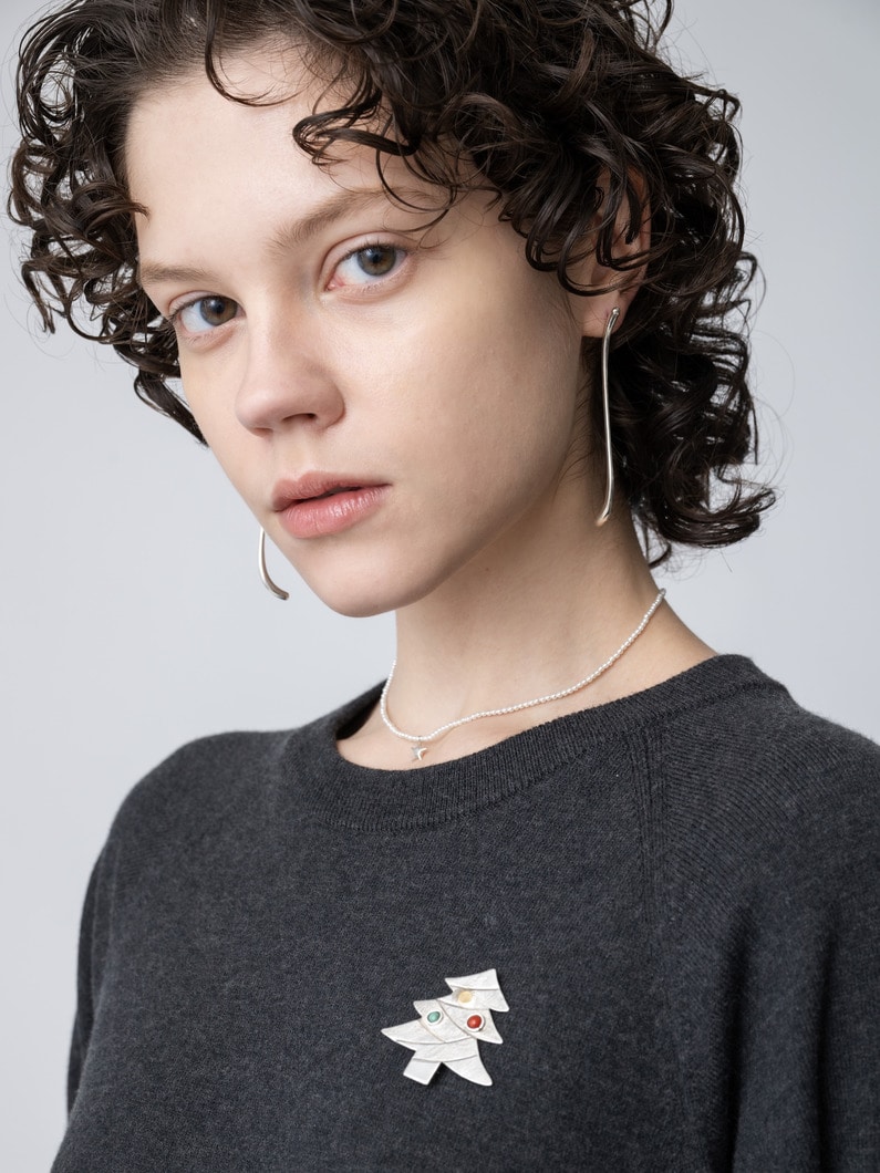 クリスマスツリー ブローチ 詳細画像 silver 3