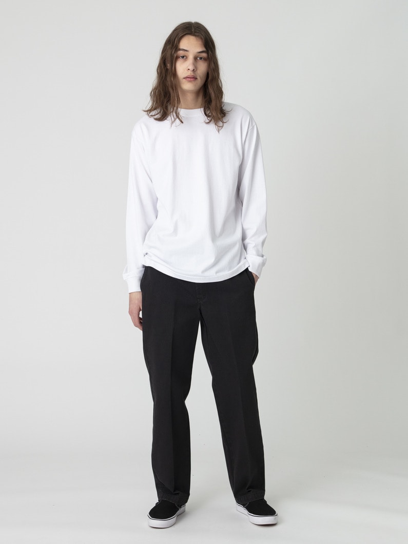 オーガニックコットン テーパードパンツ 詳細画像 black 2