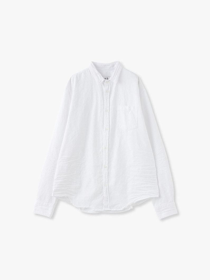 ルーク インディゴウォッシュ ホワイトデニムシャツ 詳細画像 white 4