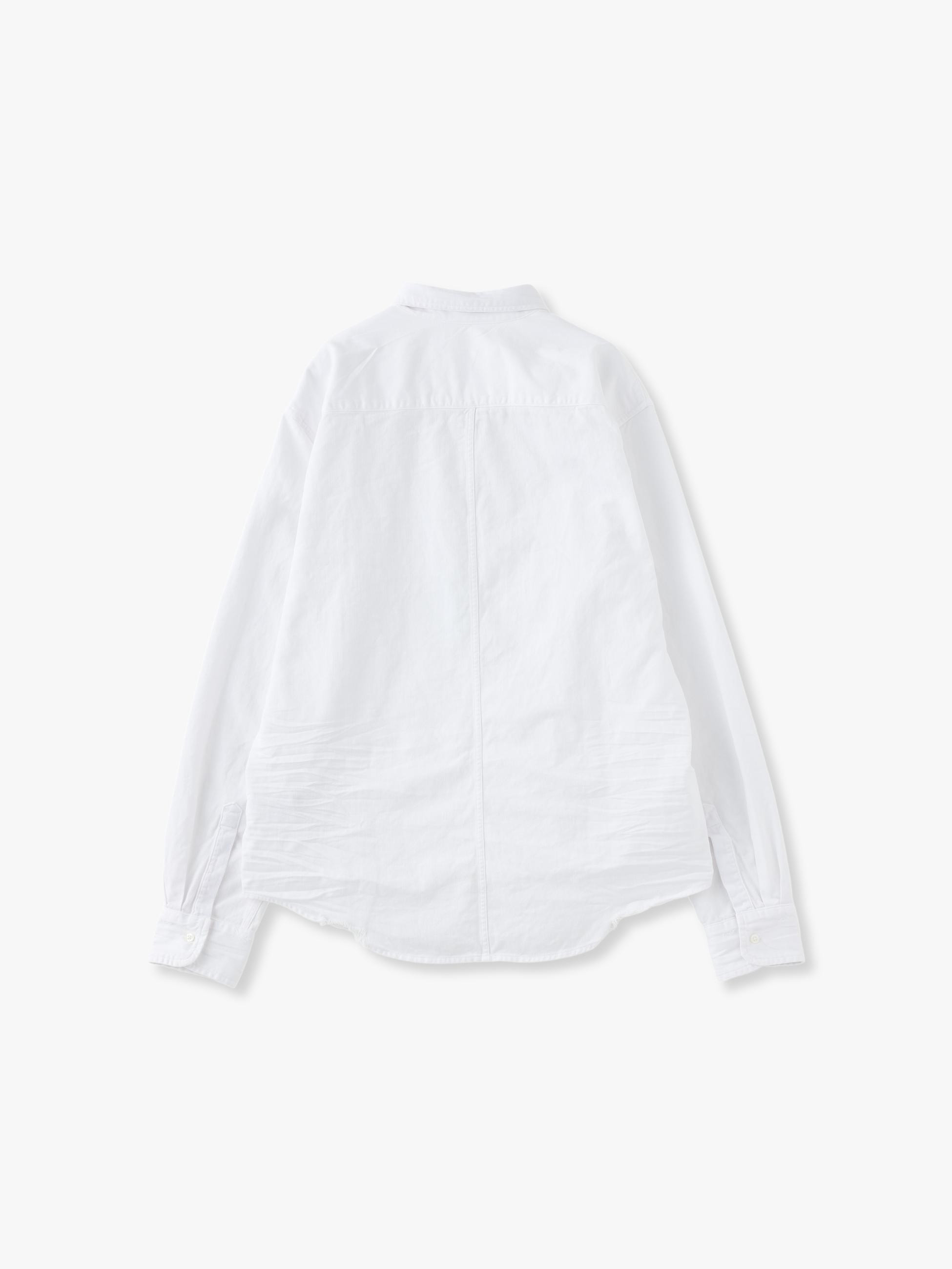 Luke Indigo Washed White Denim Shirt 詳細画像 white 1