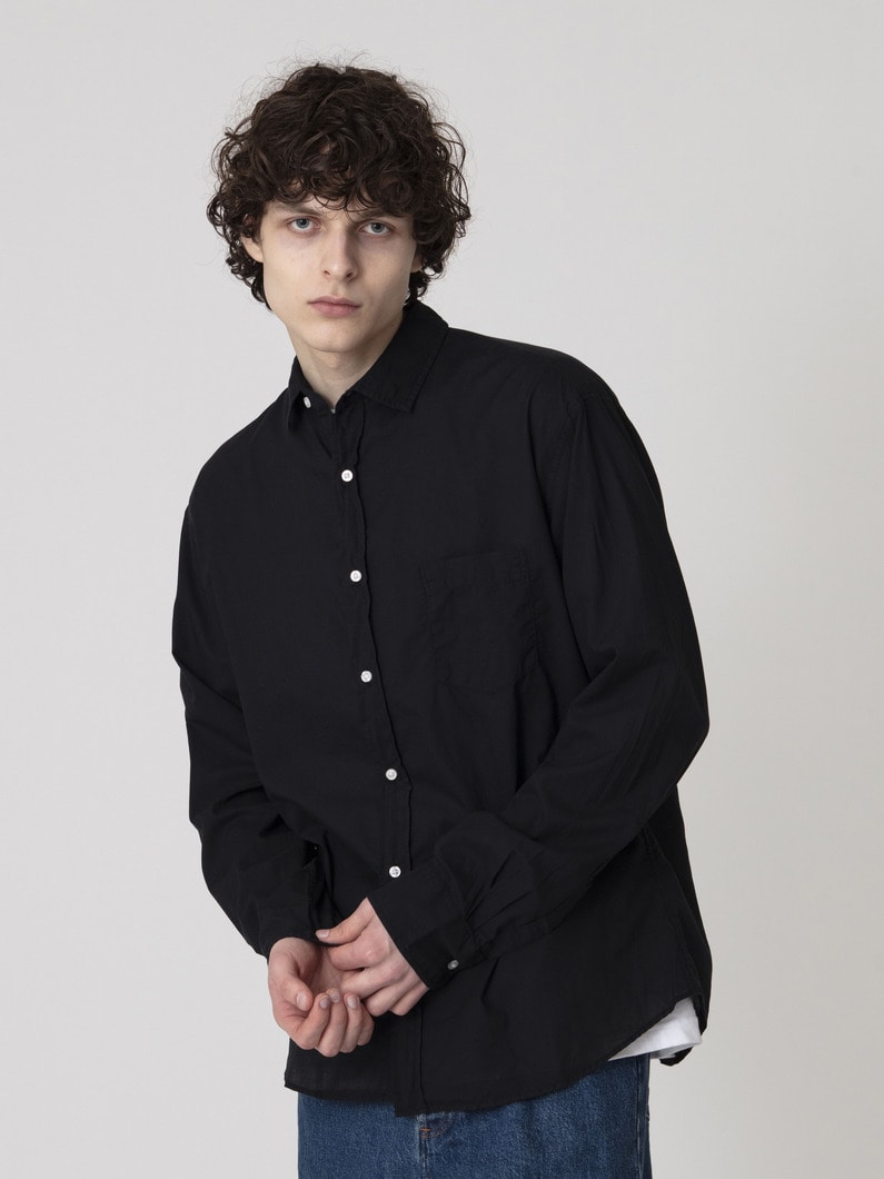 ルーク コアライト ポプリン シャツ 詳細画像 black